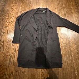 Open Front Knit Cardigan - Black. Cozy casual. So soft. Longer length